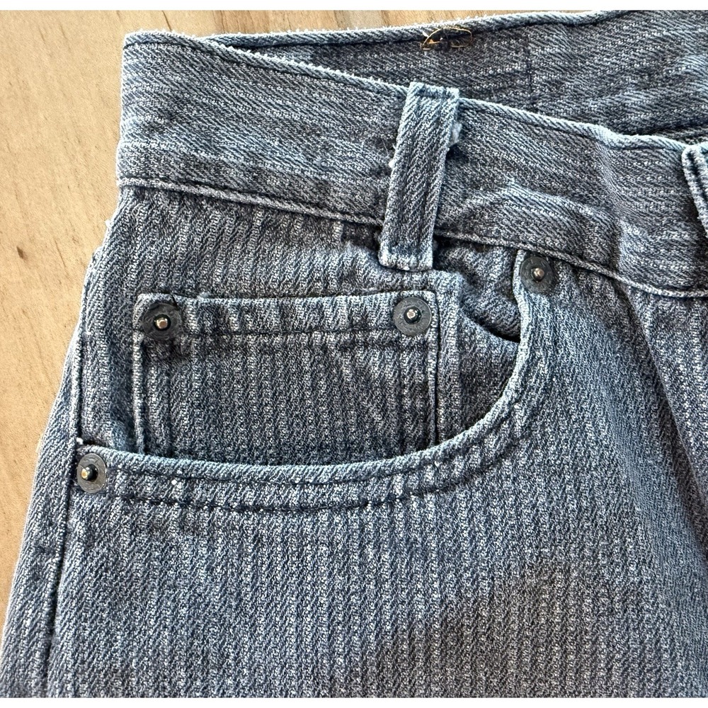Vintage Levis 701 Womens Student Fit Charcoal Textured Tag 28x34 Actual 26x27 - Picture 4 of 15